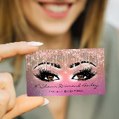 メイクアップアーティストブラウンアイラッシュバラ金ゴールドグラデーションドリップ 名刺