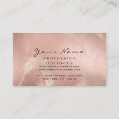 メイクアップアーティストブラウンラッシュグリッタースキンバラ金ゴールド 名刺 (裏面)