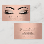 メイクアップアーティストブラウンラッシュグリッターワックスバラ金ゴールド 名刺 (正面/裏面)