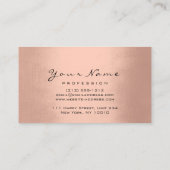 メイクアップアーティストブラウンラッシュグリッターワックスバラ金ゴールド 名刺 (裏面)