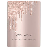 メイクアップアーティストブラウンワックスラッシュスパークイベントプランナー クリップボード (裏面)