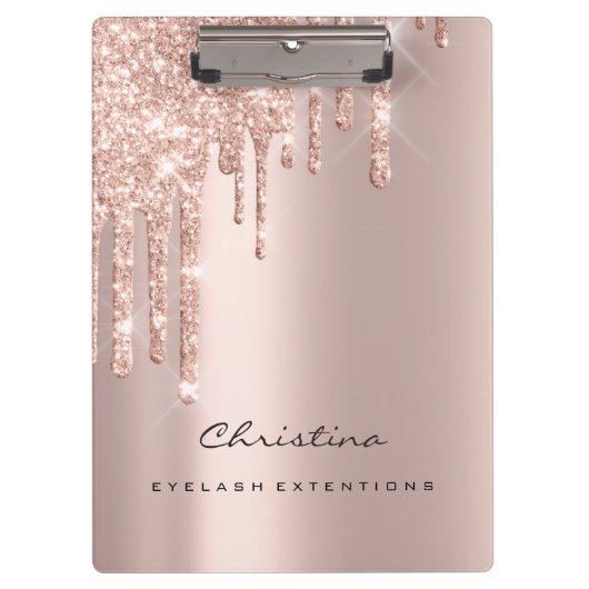 メイクアップアーティストブラウンワックスラッシュスパークイベントプランナー クリップボード (正面)