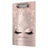 メイクアップアーティストブラウンワックスラッシュスパークダイヤモンドロータス クリップボード (左)