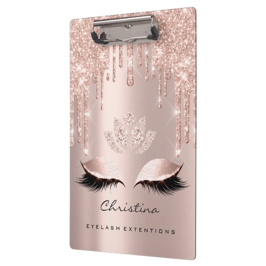 メイクアップアーティストブラウンワックスラッシュスパークダイヤモンドロータス クリップボード (左)