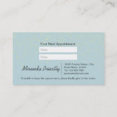 メイクアップアーティストブラシセット金ゴールド紙吹雪アポイントメント 予約カード (裏面)