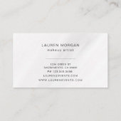 メイクアップアーティストブラシタイポグラフィ |名刺 名刺 (裏面)