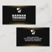 メイクアップアーティストブラシ |スパークル 名刺 (正面/裏面)