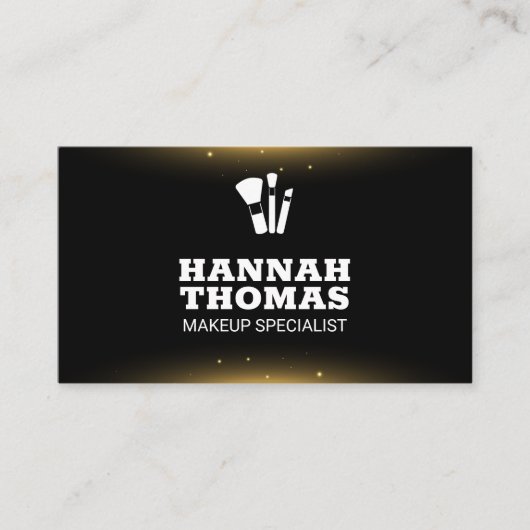 メイクアップアーティストブラシ |スパークル 名刺 (正面)