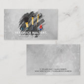 メイクアップアーティストブラシ |モダン | ロイヤリティカード (正面/裏面)