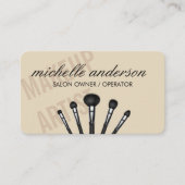 メイクアップアーティストブラシ | 重複文字 名刺 (正面)