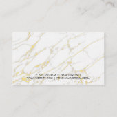 メイクアップアーティストブラシ |金ゴールドスタイリッシュ大理石 ロイヤリティカード (裏面)