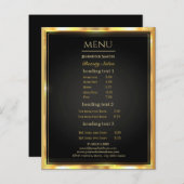 メイクアップアーティストブラック金ゴールドフライヤー (正面/裏面)