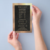 メイクアップアーティストブラック金ゴールドフライヤー チラシ (ハンドル)