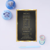 メイクアップアーティストブラック金ゴールドフライヤー チラシ (シングル)