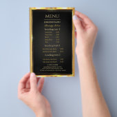 メイクアップアーティストブラック金ゴールドフライヤー チラシ (ハンドル)