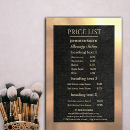 メイクアップアーティストブラック金ゴールドフライヤー チラシ