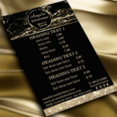 メイクアップアーティストブラック金ゴールドマーブルフライヤー チラシ