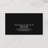 メイクアップアーティストブラック&ホワイト書道 名刺 (裏面)