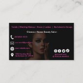 メイクアップアーティストブラック 名刺 (裏面)