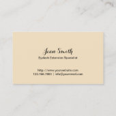 メイクアップアーティストブラック&金ゴールドまつ毛エクステンション 名刺 (裏面)