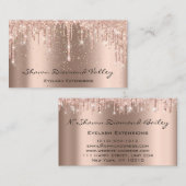 メイクアップアーティストブラッシュ紙吹雪金ゴールド 名刺 (正面/裏面)