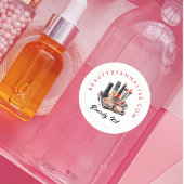 メイクアップアーティストブランディング製品ステッカー ラウンドシール