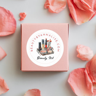メイクアップアーティストブランディング製品ステッカー ラウンドシール