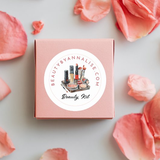 メイクアップアーティストブランディング製品ステッカー ラウンドシール