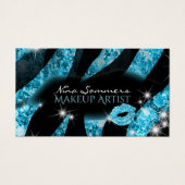 メイクアップアーティストブルーブラックグリッターリップゼブラプリント (正面)