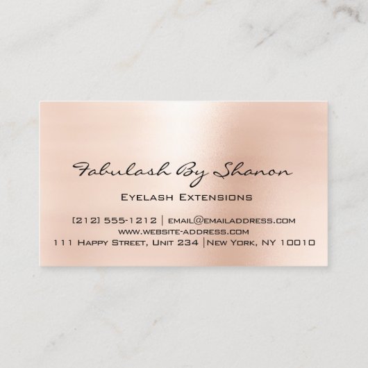 メイクアップアーティストブロウアイラッシュスキニーバラ 名刺 (裏面)