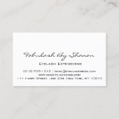 メイクアップアーティストブロウアイラッシュスモークティール(緑がかった色) 名刺 (裏面)