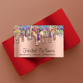 メイクアップアーティストブローパープルホログラフ 名刺