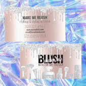 メイクアップアーティストプラチナグリッタードリップメタリックピンク 名刺