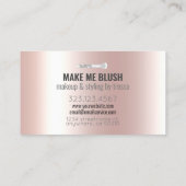 メイクアップアーティストプラチナグリッター+メタリックピンク 名刺 (裏面)