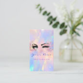 メイクアップアーティストプロフェッショナルまつ毛ホログラフQR 名刺 (スタンド正面)