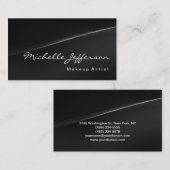 メイクアップアーティストプロフェッショナルグレイ名刺 名刺 (正面/裏面)