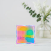 メイクアップアーティストプロフェッショナルモダンホクミニマルラップ スクエア名刺 (スタンド正面)