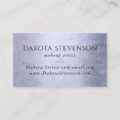 メイクアップアーティストプロフェッショナル |シックなラベンダーパープル 名刺 (裏面)