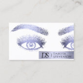 メイクアップアーティストプロフェッショナル |シックなラベンダーパープル 名刺 (正面)