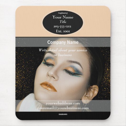 メイクアップアーティストプロモーションマウスパッド – HAMbyWG マウスパッド (正面)