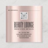 メイクアップアーティストヘアアイドラックスバラQRコード スクエア名刺 (裏面)