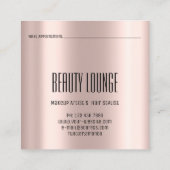 メイクアップアーティストヘアアイラッシュルクスバラプロフェッショナル スクエア名刺 (裏面)