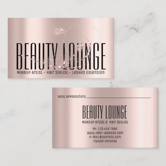 メイクアップアーティストヘアアイラッシュワックスバラプロフェッショナル 名刺