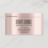 メイクアップアーティストヘアアイラッシュワックスバラプロフェッショナル 名刺 (裏面)