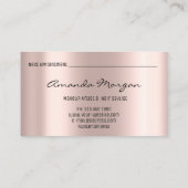 メイクアップアーティストヘアサロンまつげインフルエンサーバラ 名刺 (裏面)