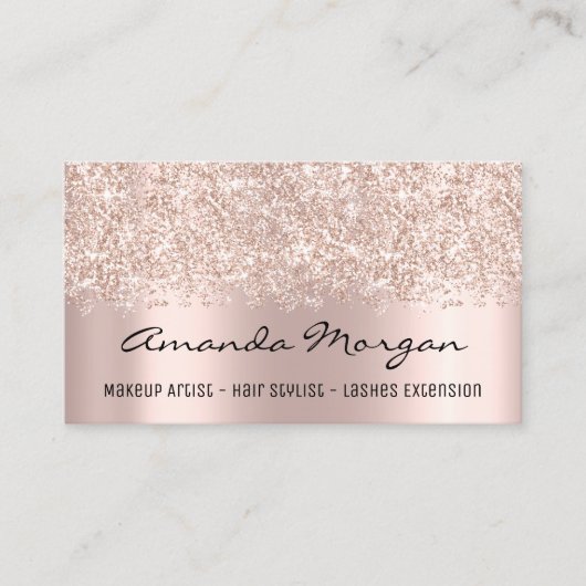 メイクアップアーティストヘアサロンまつげインフルエンサーバラ 名刺 (正面)