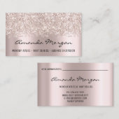 メイクアップアーティストヘアサロンまつげ延長バラ 名刺 (正面/裏面)