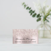 メイクアップアーティストヘアサロンまつげ延長バラ 名刺 (スタンド正面)