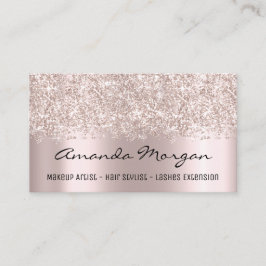 メイクアップアーティストヘアサロンまつげ延長バラ 名刺