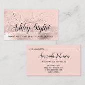 メイクアップアーティストヘアサロンまつ毛はさみバラ 名刺 (正面/裏面)